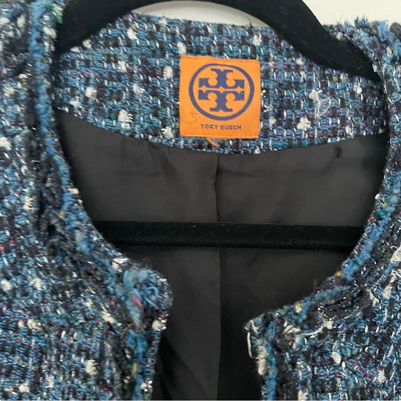 Tory Burch Blue Tweed Jacket size S - Picture 4 of 7